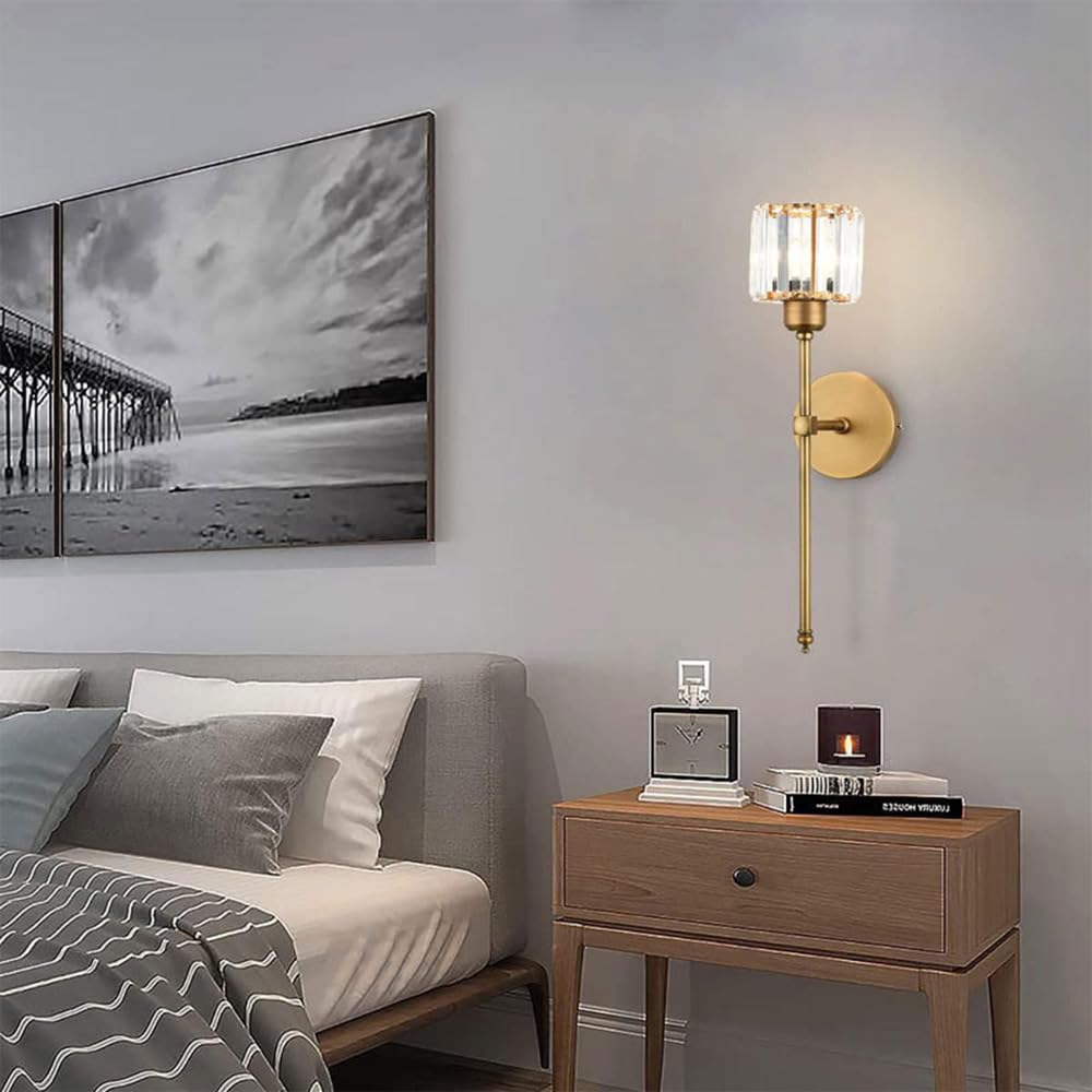 Amerykańska minimalistyczna lampka nocna LED do sypialni, nordycka lampa ścienna do korytarza w salonie, z kutego żelaza, odpowiednia do łazienki na schodach, hotelu lub firmy, oprawa oświetleniowa.