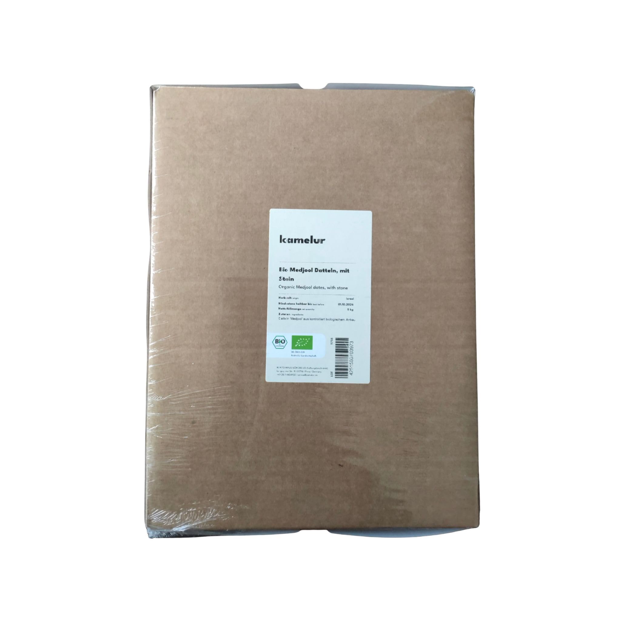 Kamelur 5kg BIO Datteln Medjool mit Stein - naturbelassene und schonend getrocknete Datteln aus Israel, ohne jegliche Zusätze