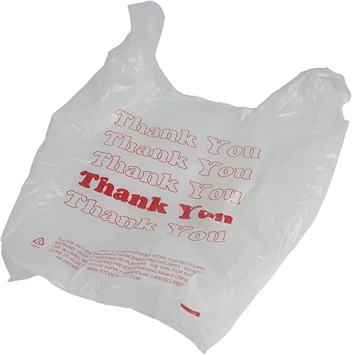 Miniatura 4 de Caja blanca de agradecimiento de 500 a 11  x 6 x 21 pulgadas grosor de 048 mil HDPE tamaño estándar de supermercado