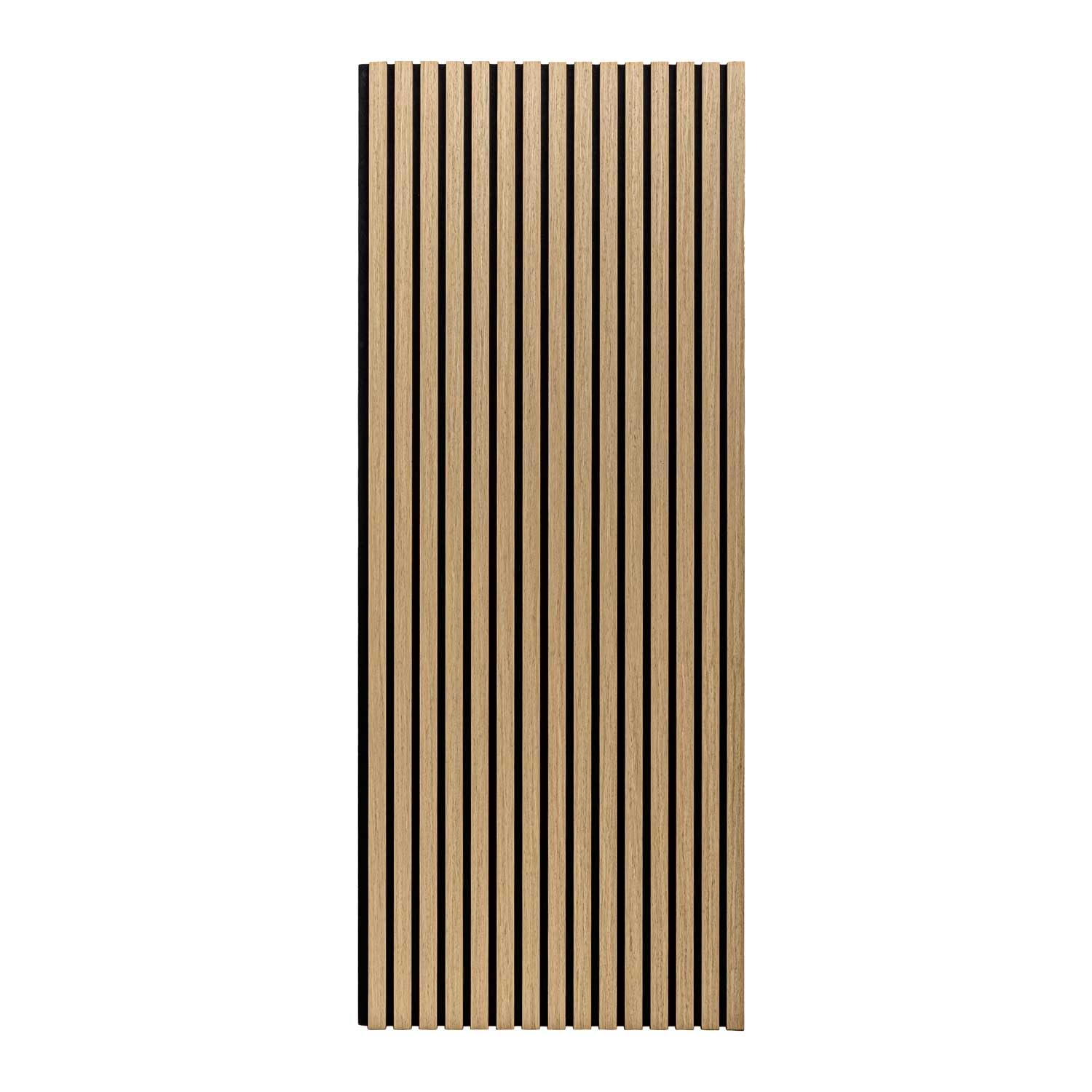 Mozart - Set di 2 pannelli fonoassorbenti decorativi in legno 235x60 cm, superficie totale 2,82 mq, beige