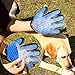 Pet Dog Deshedding Brush Massage Tools Gloves，Cat Grooming Glove Hair Removal Shedding Puppy Hair Remover Mitt for Horses,Rabbits Long and Short Fur -1 Pair