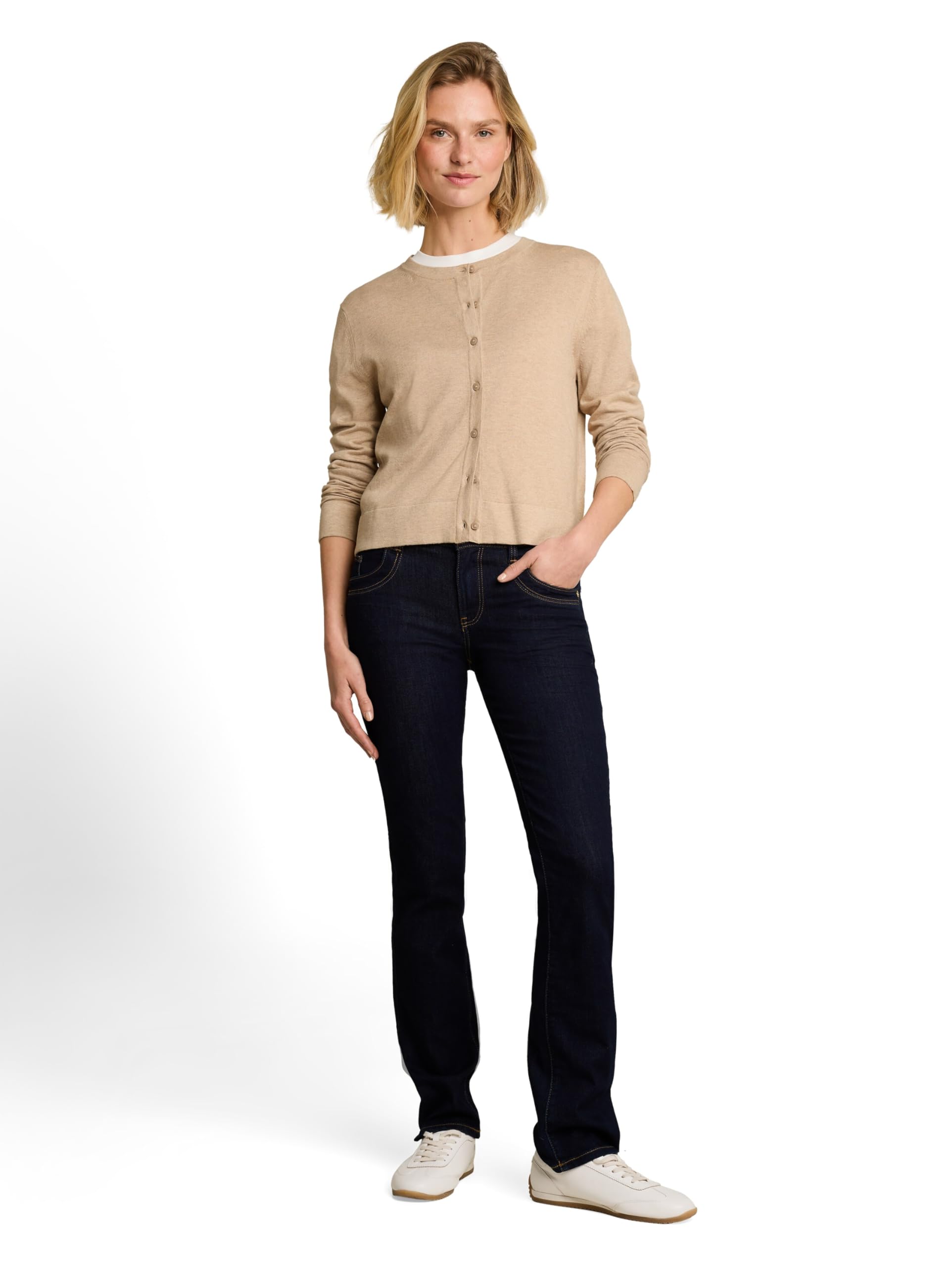 Tom Tailor Damen 1051361 Cardigan mit Seidenanteil (1er Pack)