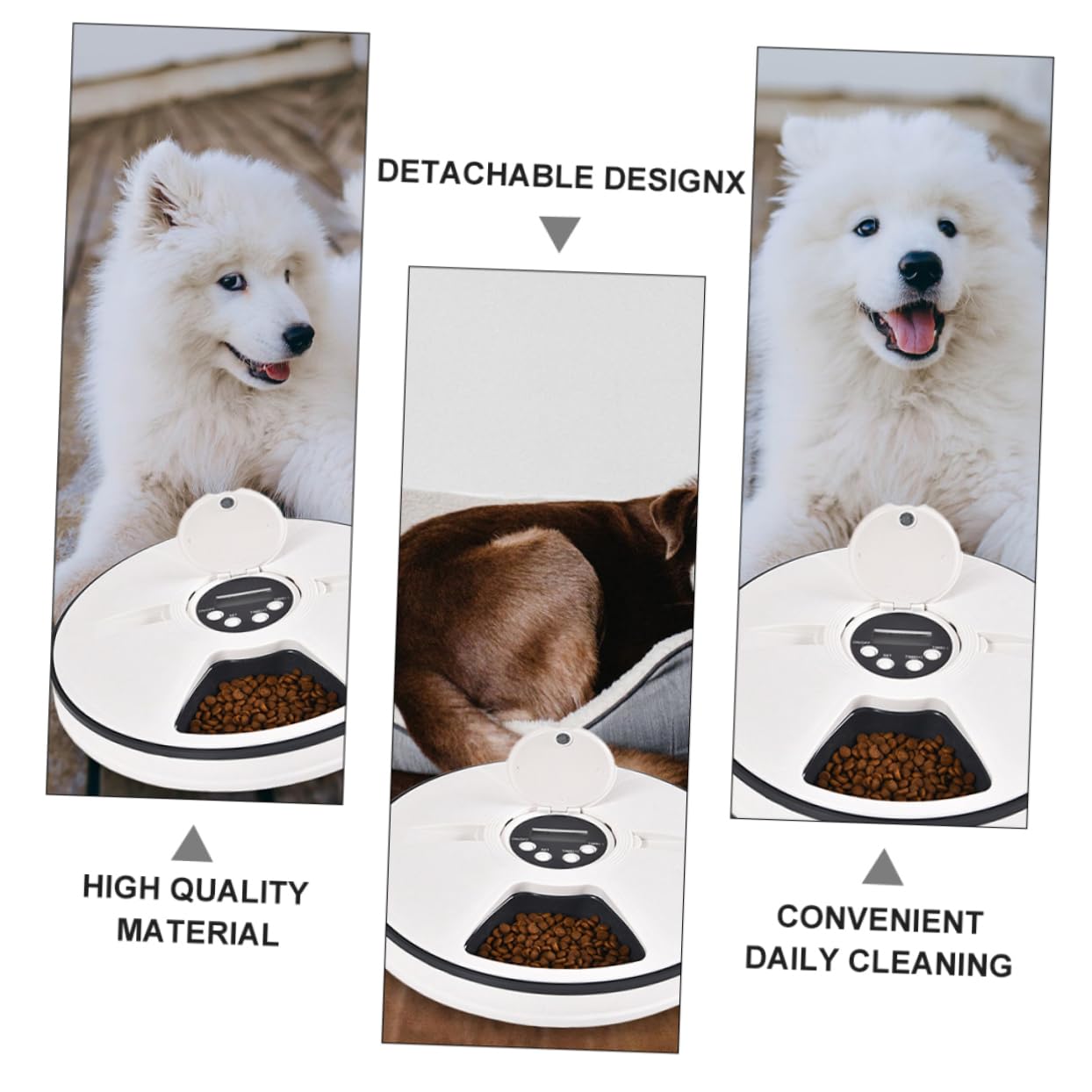 SUPVOX Comedero Automático Temporizador para Mascotas Antideslizante Resistente Mordeduras