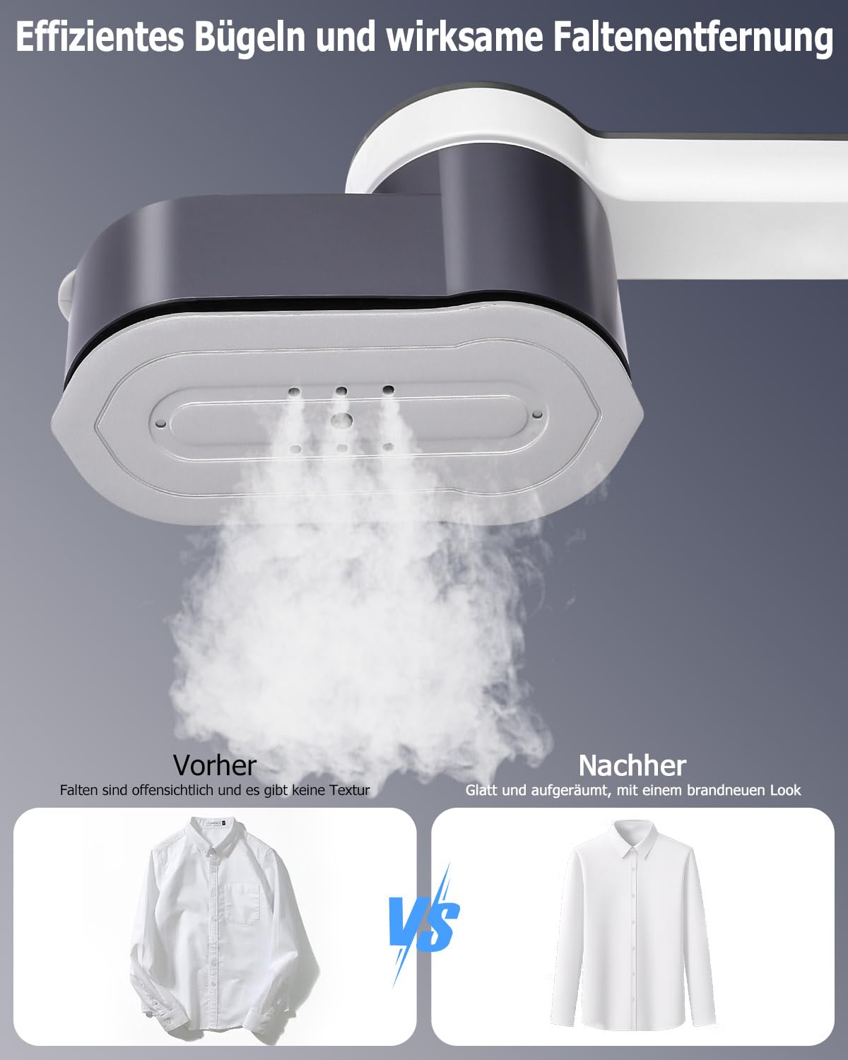 Reise Dampfglätter Reisebügeleisen 1200W Tragbare Steamer dampfglätter für Kleidung 2-in-1 Handheld dampfbügeleisen 5s schnelles Aufheizen Dampfleistung 25g/Min mit 120 ml Wassertank