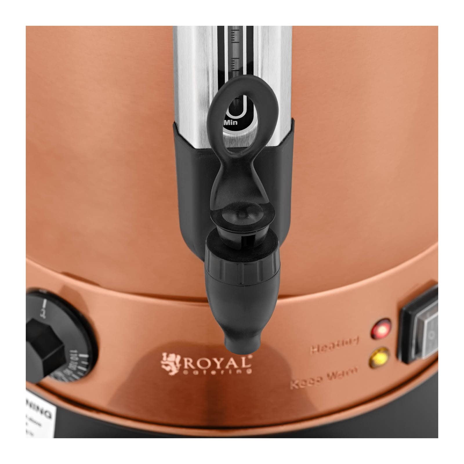 Royal Catering RC-WBDW14CO Distributeur d'eau chaude Distributeur d'eau chaude en inox Machine à vin chaud Distributeur d'eau chaude professionnel Distributeur d'eau chaude instantanée 6,1 L 1 500 W