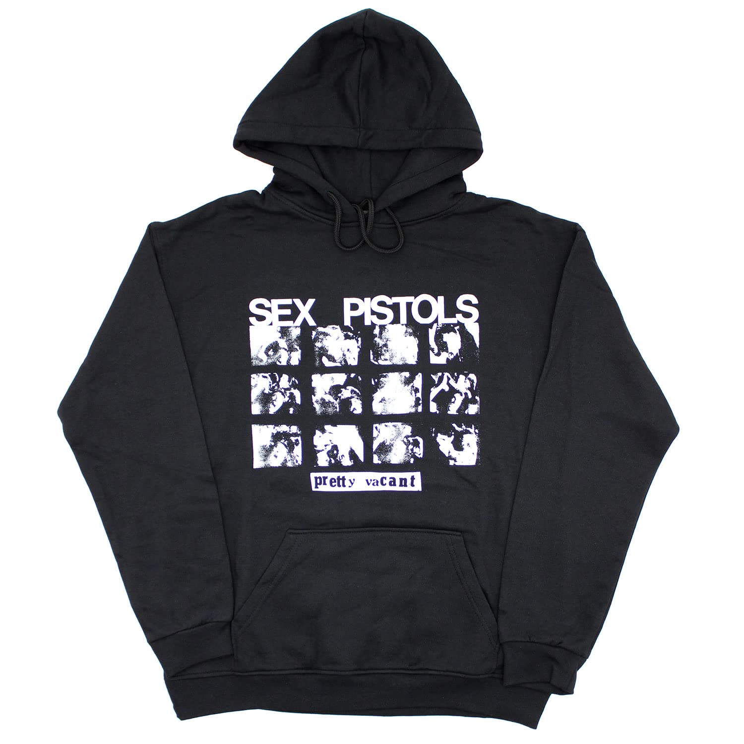 The Sex Pistols Hoodie Pretty Vacant Band Logo Official Mens Black Pullover L