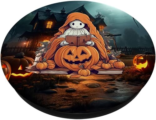 Miniatura 2 de Libros de lectura de fantasmas, bibliotecario embrujado de casa, PopSockets PopSockets intercambiables PopGrip