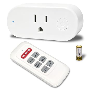 Remote Control Outlet Plug, Remote Light Switch Wireless, Electrical Outlet with Remote, 200ft Range, All On/Off Remote Control, Indoor Use, for Christmas Tree Light/Lamp, Fan, FCC Listed
