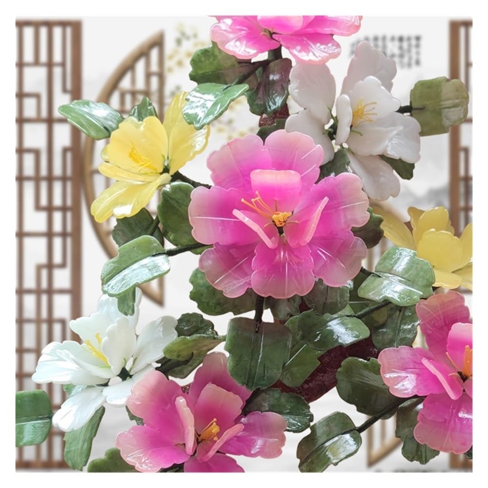 Drzewo Bonsai Chińskie Bonsai doniczkowe Jadeit na biurko w domu do domowego biura, półki na biurko, salonu