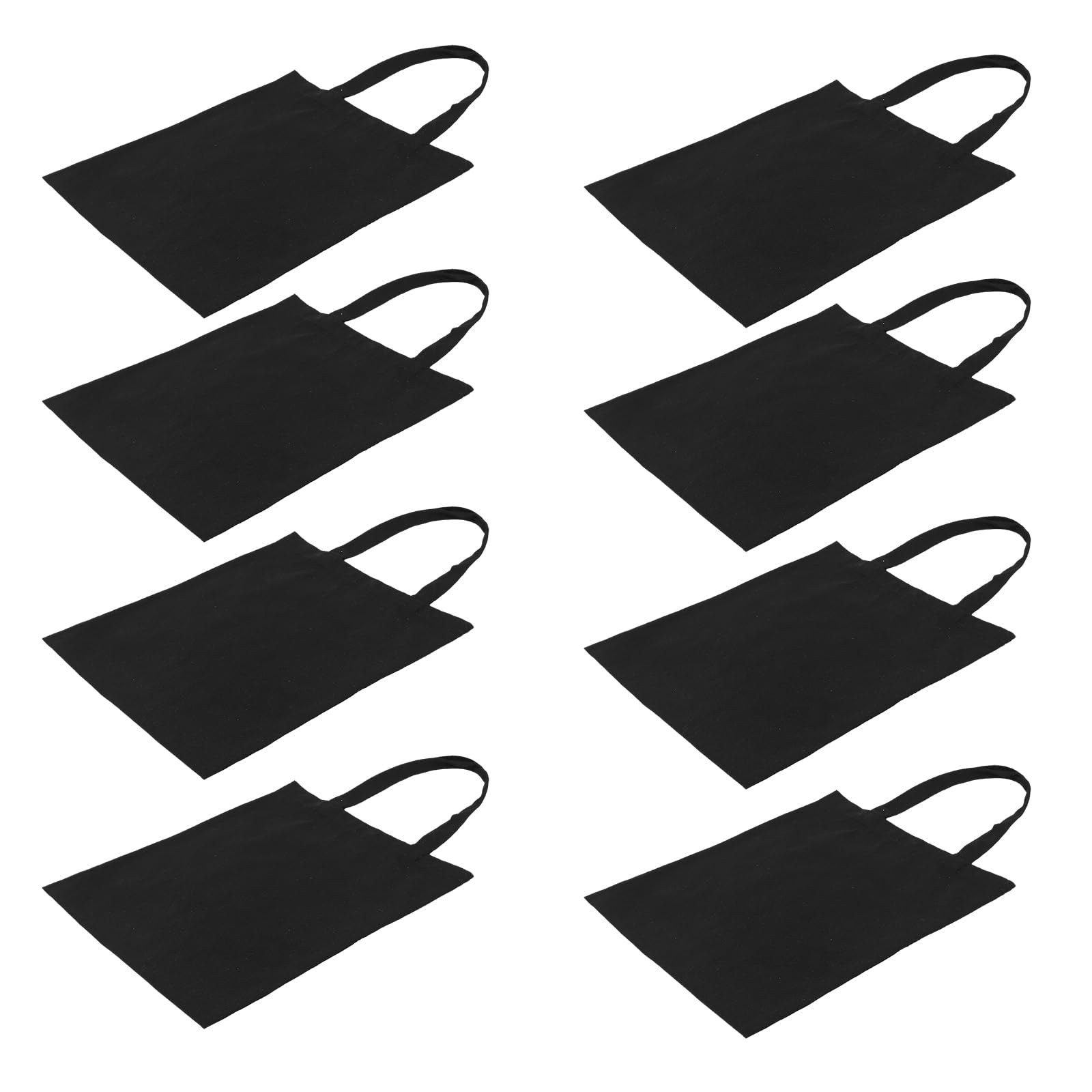 Hohopeti Borsa Tote in Tela Nera 8 Pezzi, Grande, Lavabile, Riutilizzabile