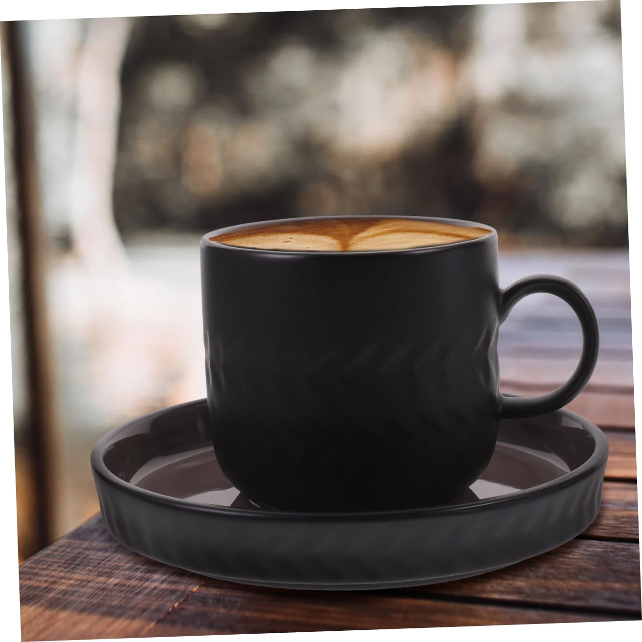 COLLBATH Retro Tee und Kaffeetassen Satz aus Keramik Vintage Tassen mit Untertassen Hitzebeständig für Feste und Einweihungen