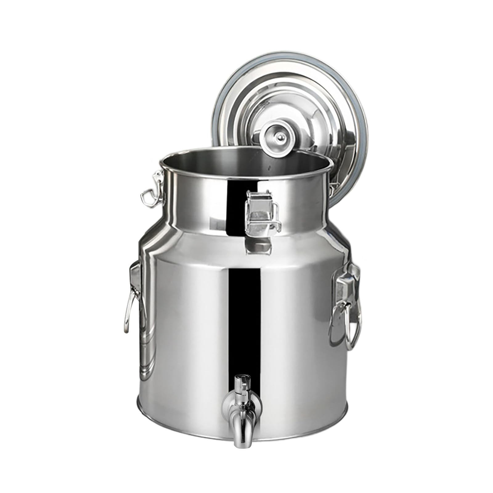 Lechera De Acero Inoxidable De Alta Resistencia Jarra De Leche HerméTica De Acero Inoxidable Con Tapa Y Grifo Para Almacenar LíQuidos Y SóLidos,5L