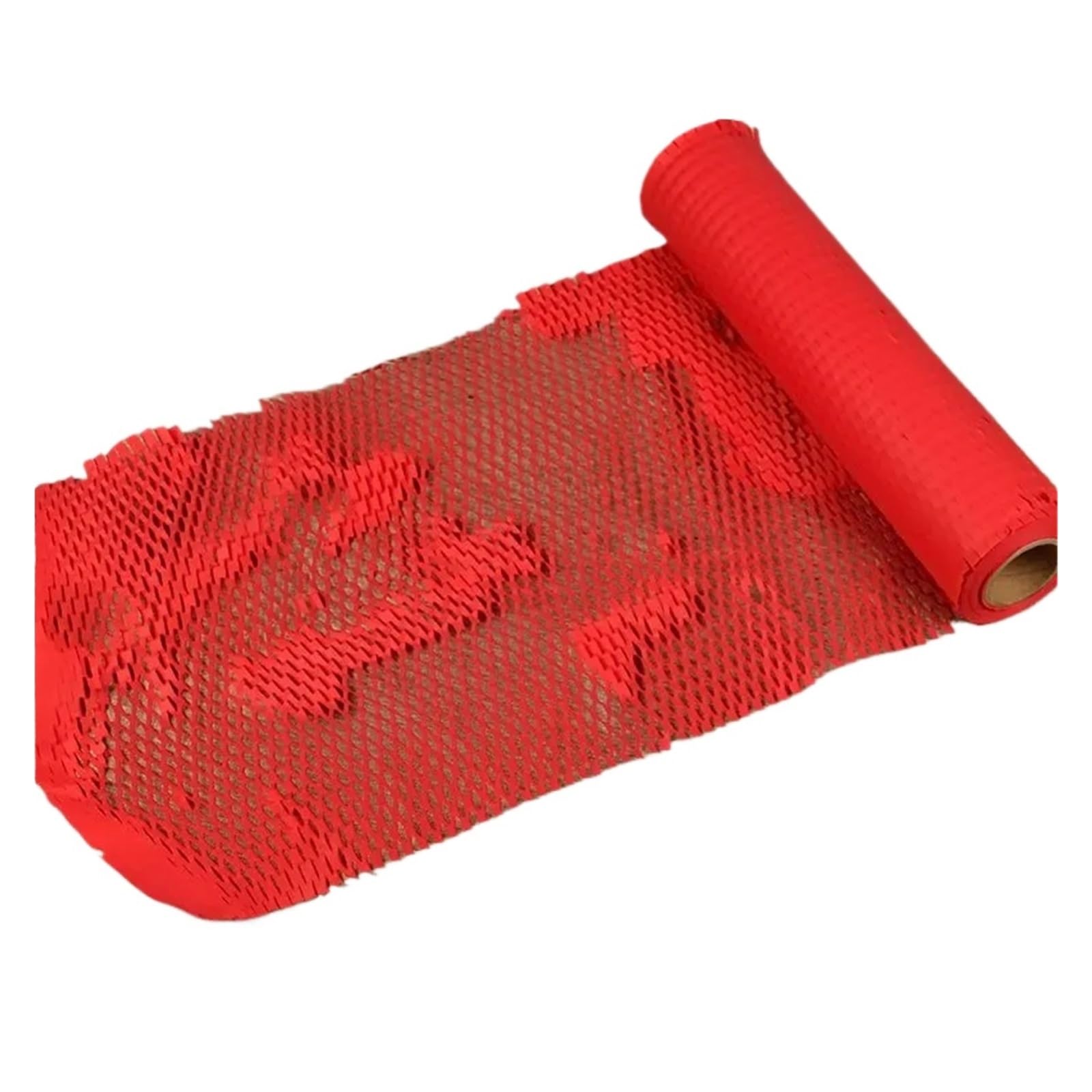 Honeycomb Paper Roll Honeycomb Packaging Paper Cushioning Kraft Wrap Roll(Red 38cmx5m)