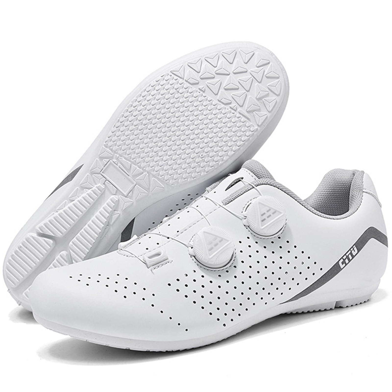 Scarpe da Ciclismo Uomo Donna Traspiranti Flat, Antiscivolo con Suola in Gomma Scarpe da Bicicletta Nessuna Serratura