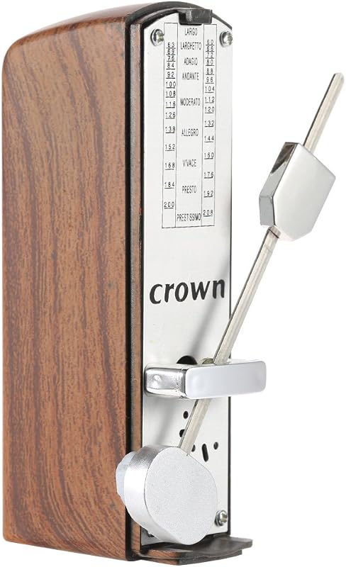 Mini Mechanical Metronome for Piano Guitar Violin Ukulele, Light Mahogany | Keep steady rhythm anywhere with this portable mechanical metronome, ideal for piano, guitar, violin and music practice.