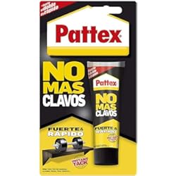 Ceramicas Adhesivas Para Pared Pattex No Más Clavos Original, adhesivo de montaje resistente, pegamento extrafuerte para madera, metal y más, adhesivo blanco instantáneo, 1 tubo x 100 g