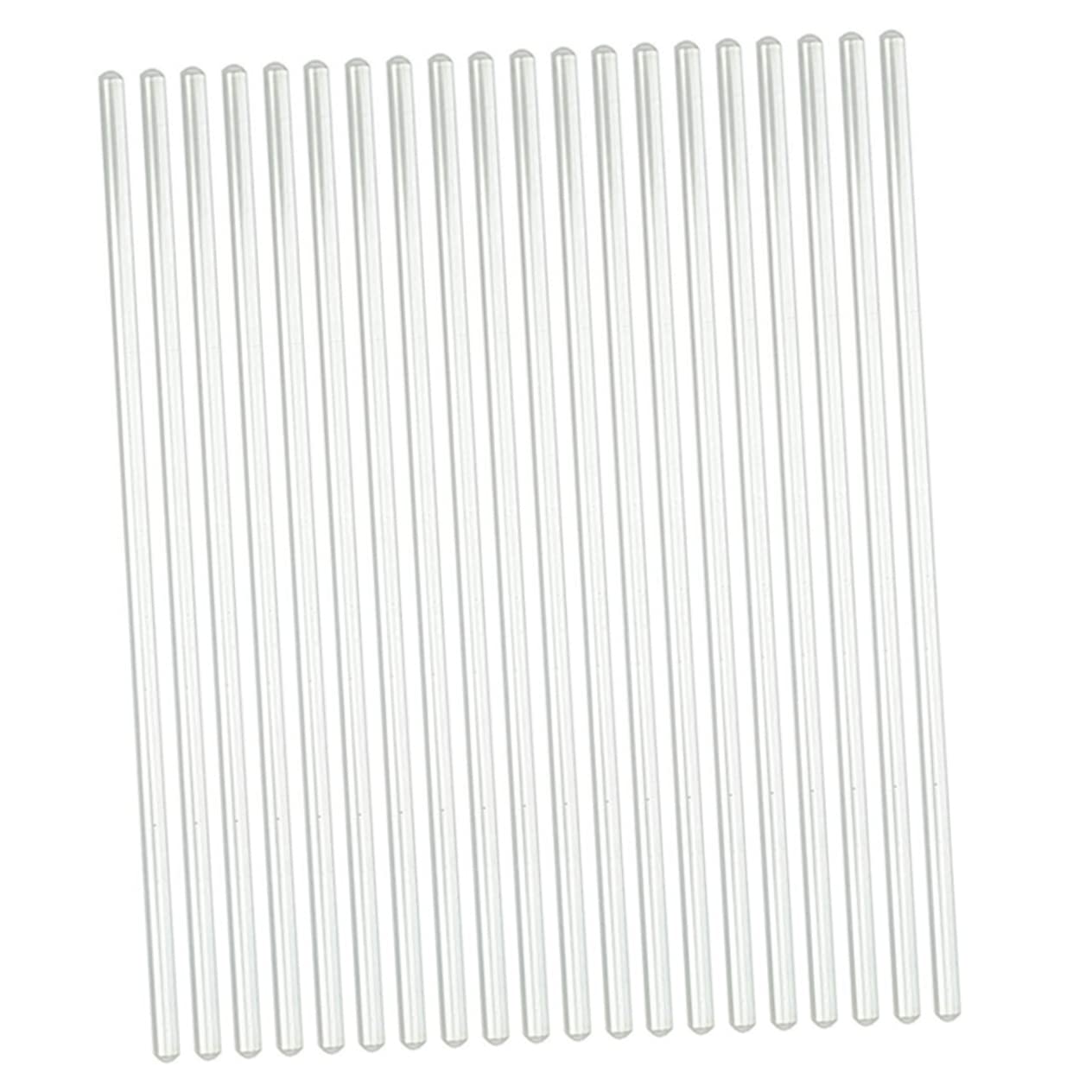 Gatuida 20pcs Glass Stirring Rod Stirring Mixing Sticks Laboratory Stirring Rod Coffee Mixer Stick Drink Stir Sticks Glass Mixing Tool Transparent High Borosilicate Glass re-usable