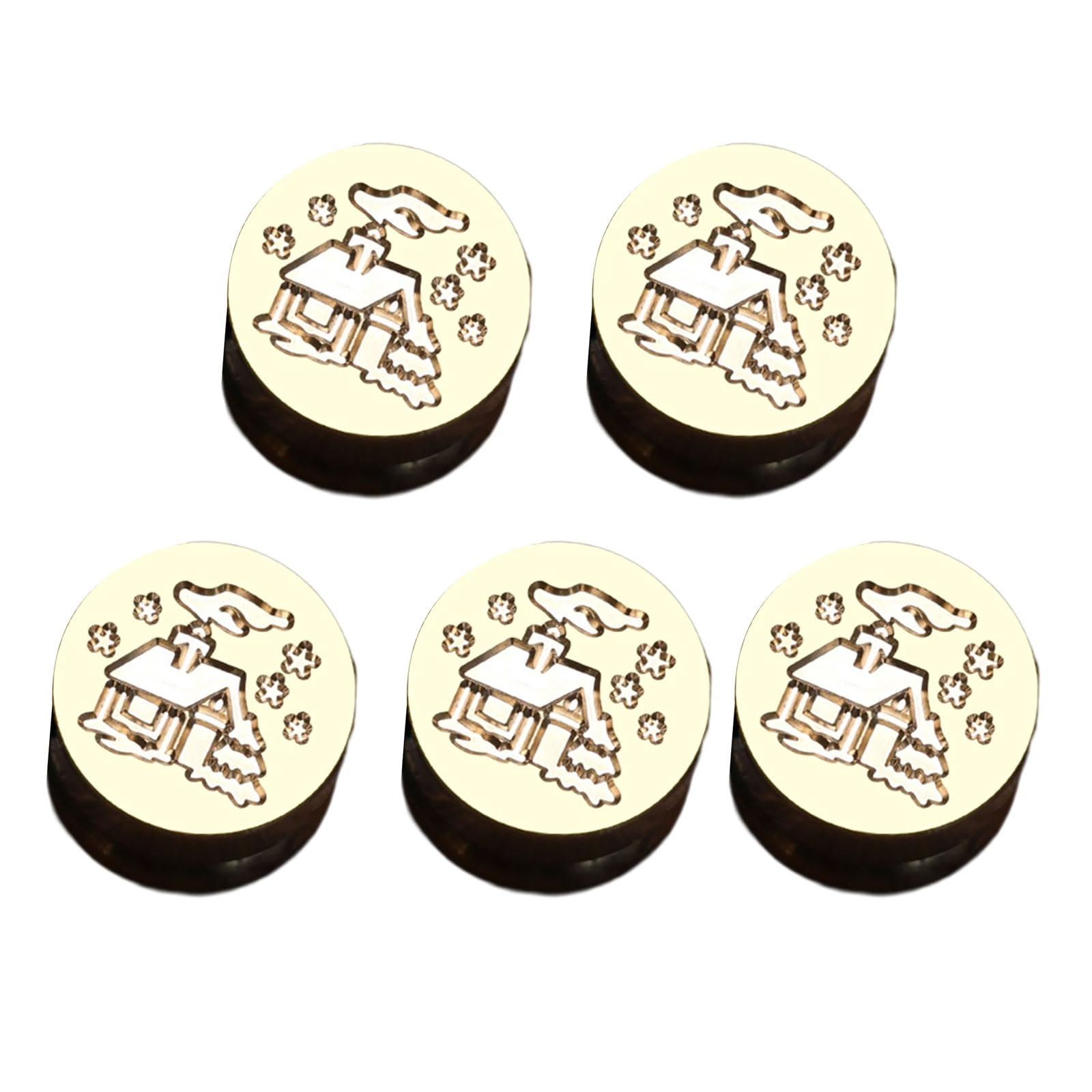 Tsophreniq 5Pcs Christmas Sealing Stamp Head for Wedding Invitations Envelope Scrapbooking, Embossed Sealing Stamp Replacements Christmas Seal