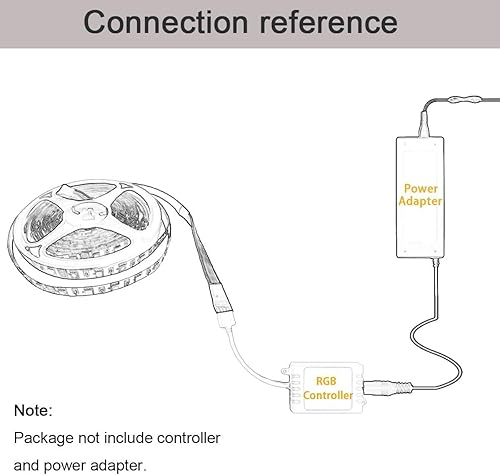 Miniatura 6 de Tira de luces LED RGB de 12 V, 0.197 in de ancho, tiras de luz ultra estrechas de 16.4 pies, SMD 3535 IP20, total de 600 LED, tiras de luz que