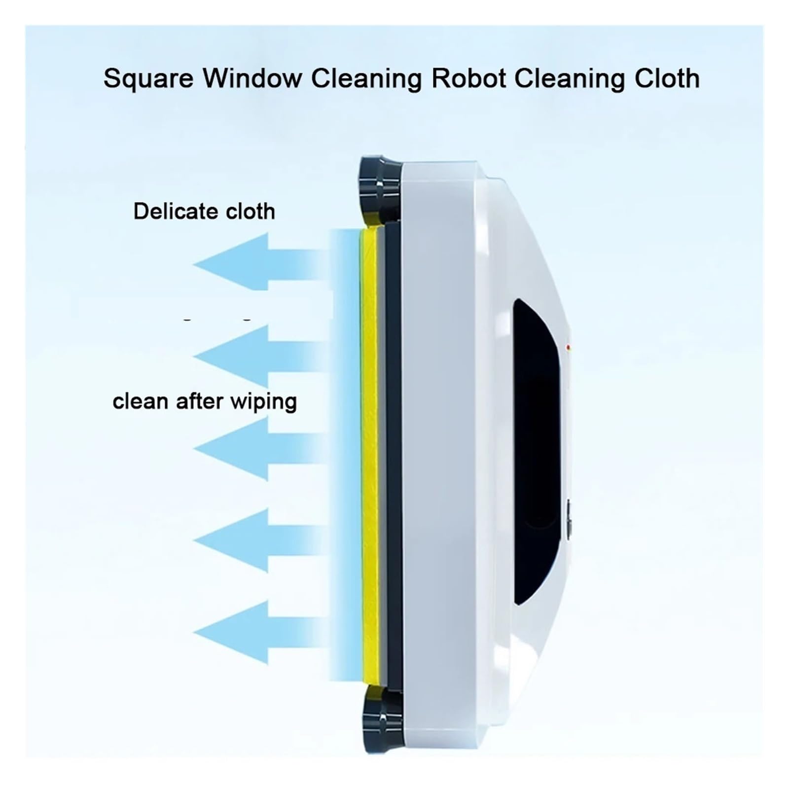 Fensterreinigungsroboter Wischtücher Tuch Quadratische Saubere Tücher Fensterreinigerteile for W-S8S W-S3S-S9S Roboter Ersatzlappen 24 x 24 cm