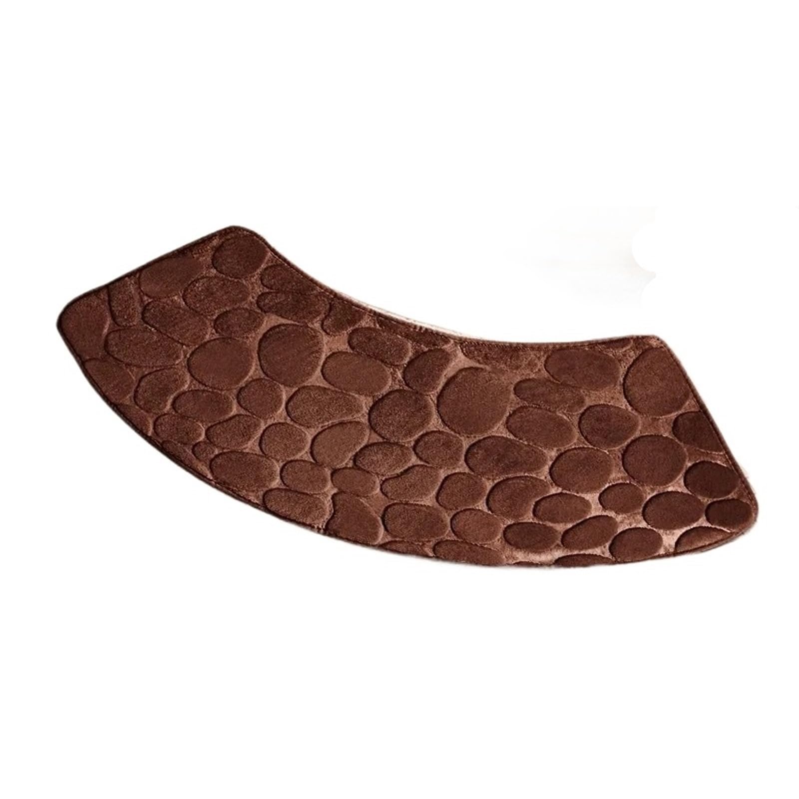 Curved Shower Mat 1PC Curved Scalloped Mat Bathroom Floor Absorbent Floor-Mat Toilet Shower Bath Mats(Brown,100x40cm)