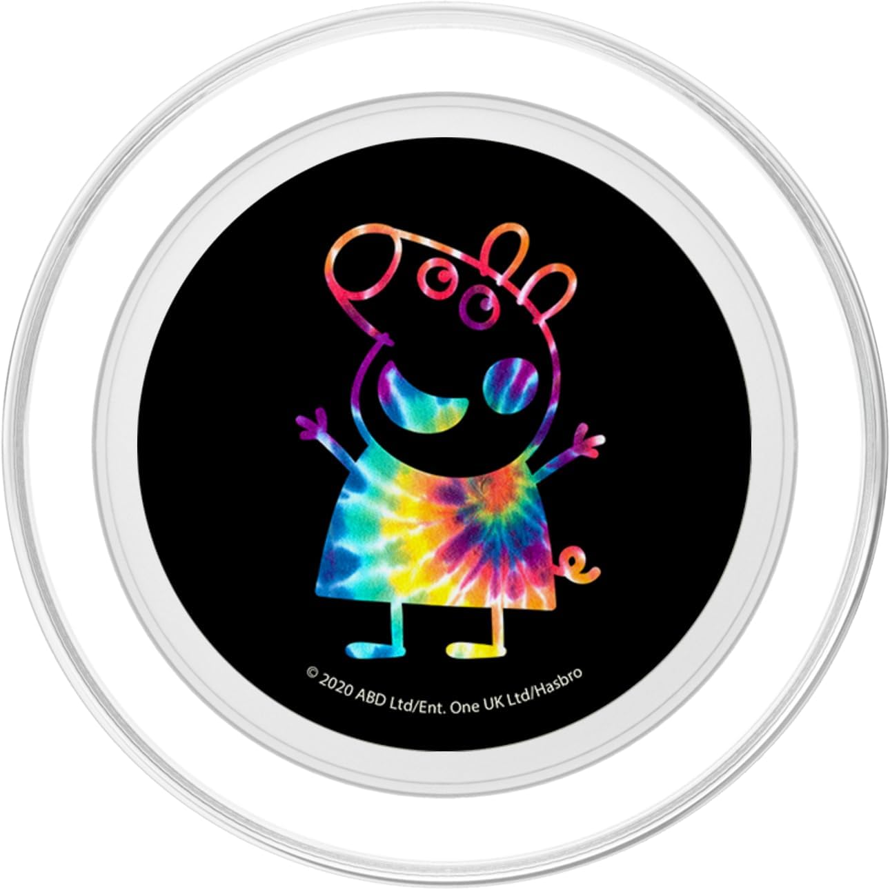 Peppa Pig Tie Dye Portrait PopSockets MagSafe PopGrip for iPhone