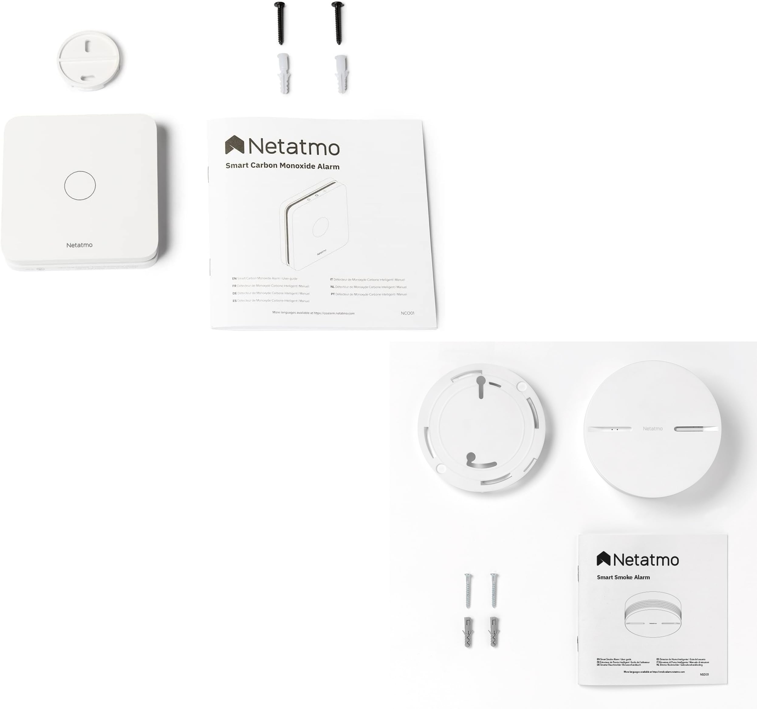 Netatmo UK NCO-UK - Alarma Inteligente de monóxido de Carbono, Color Blanco