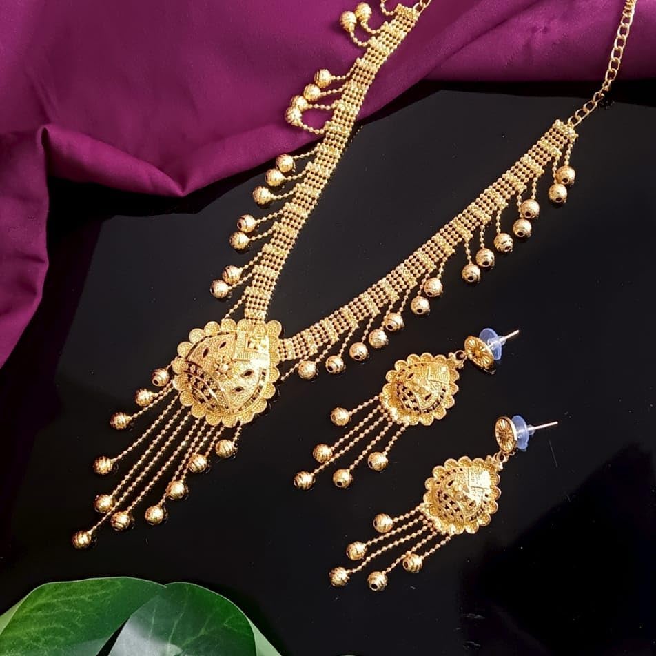 Efulgenz Indian Style Bollywood Fashion Tone Wedding Bridal Pendant Locket Tassel Choker Collar Necklace Earrings Jewelry Set - Image 2