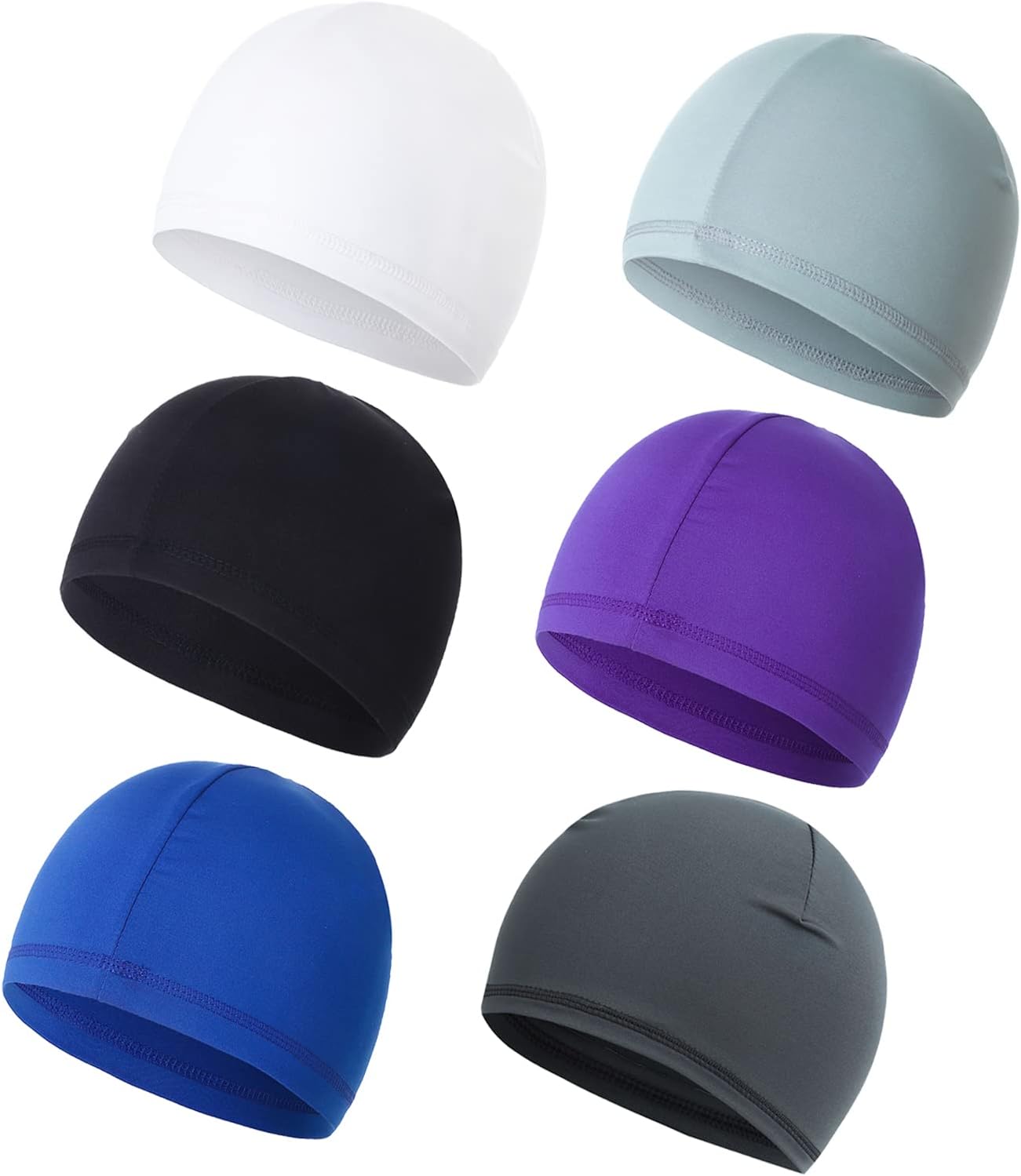 6 Pcs Cooling Skull Cap Helmet Liner, Breathable Moisture-Wicking
