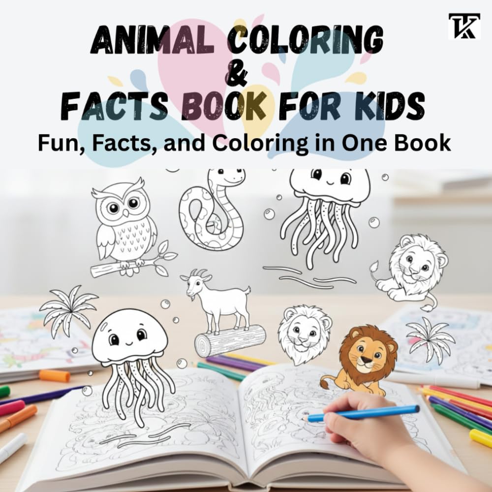 Animal Coloring & Facts Book for Kids: Fun, Facts, and Coloring in One Book