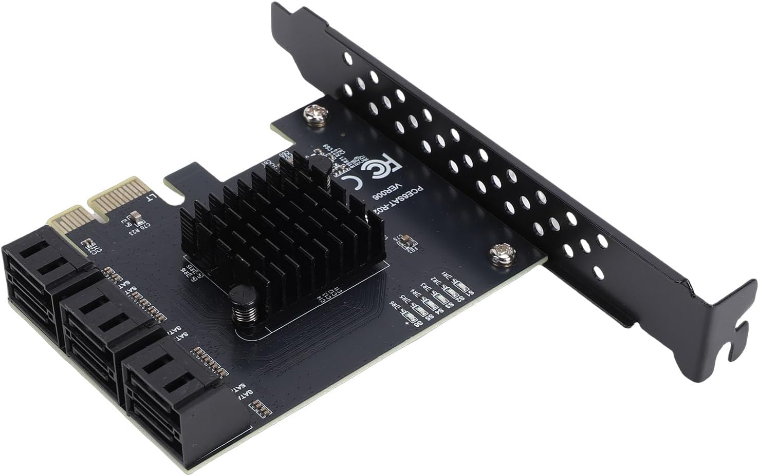 PCIe 1X to Serial ATA 3.0 Controller Expansion Card, 6Gbps 6 Port Expansion Card with Low Profile Bracket, for Systems