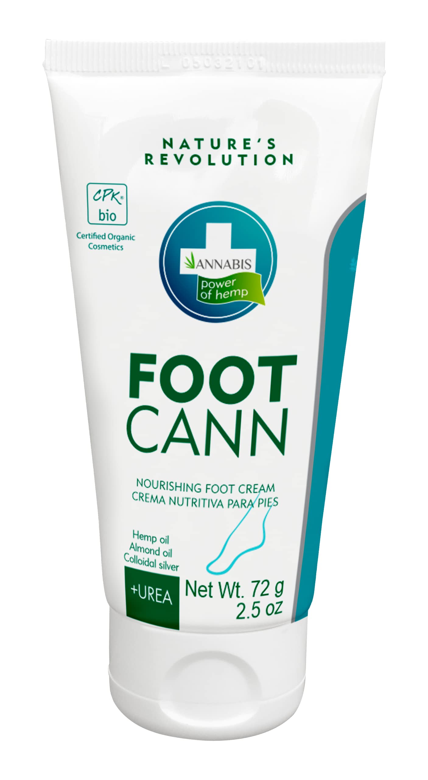 Annabis FOOTCANN BIO · Crema nutritiva para pies secos y agrietados 75 ml