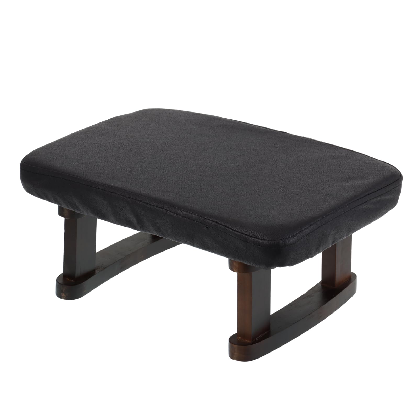 Photo 1 of AIHSUMC Walnut Prayer Kneeler with Thick Attached Cushion, Wooden Prayer Bench with Removable Washable Fabric Cover, Sturdy Kneeling Stool for Home Prayer and Meditation