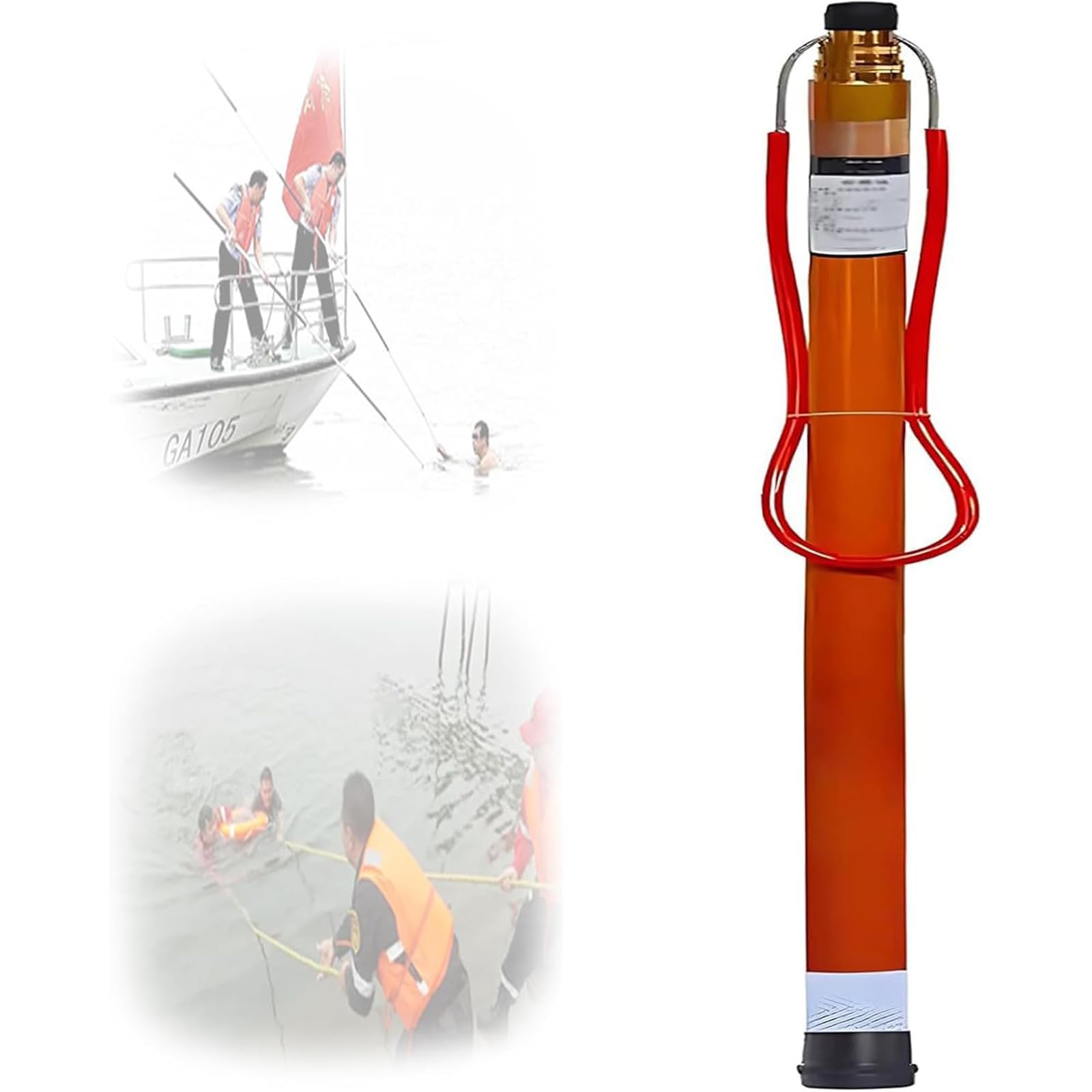 Gancho telescópico de Seguridad para Piscinas, pértiga de Rescate de Emergencia Ligera, pértiga de Rescate Especial para Yates/Clubes de natación/Playas, para Ayudar a Nadadores en apuros qu