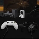 One Casque d'oreille avec Microphone pour PS5, PS4, Joso Casque d'oreille simple filaire pour Xbox, Switch, PC, iPad, Mac, tablette et téléphone avec 3.5mm Jack, Chat, Bureau Business, Coach, Gaming, Remote Work