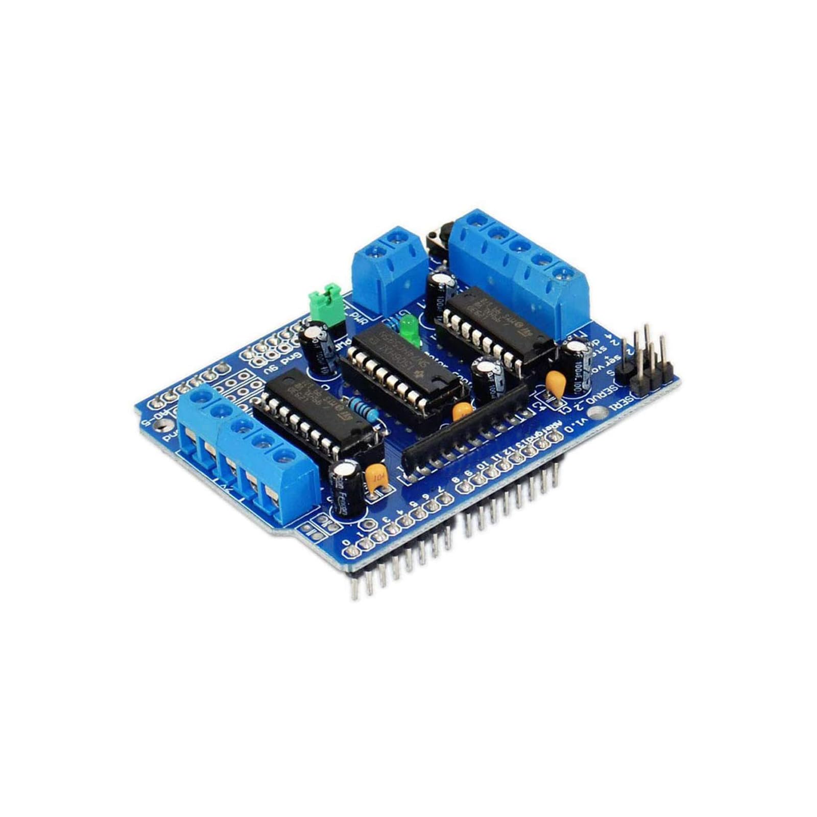 Set di 6 protezioni per driver motore CC L293D e scudi driver per motore passo-passo (schede di espansione), compatibili con Arduino Duemilanove e Raspberry Pi