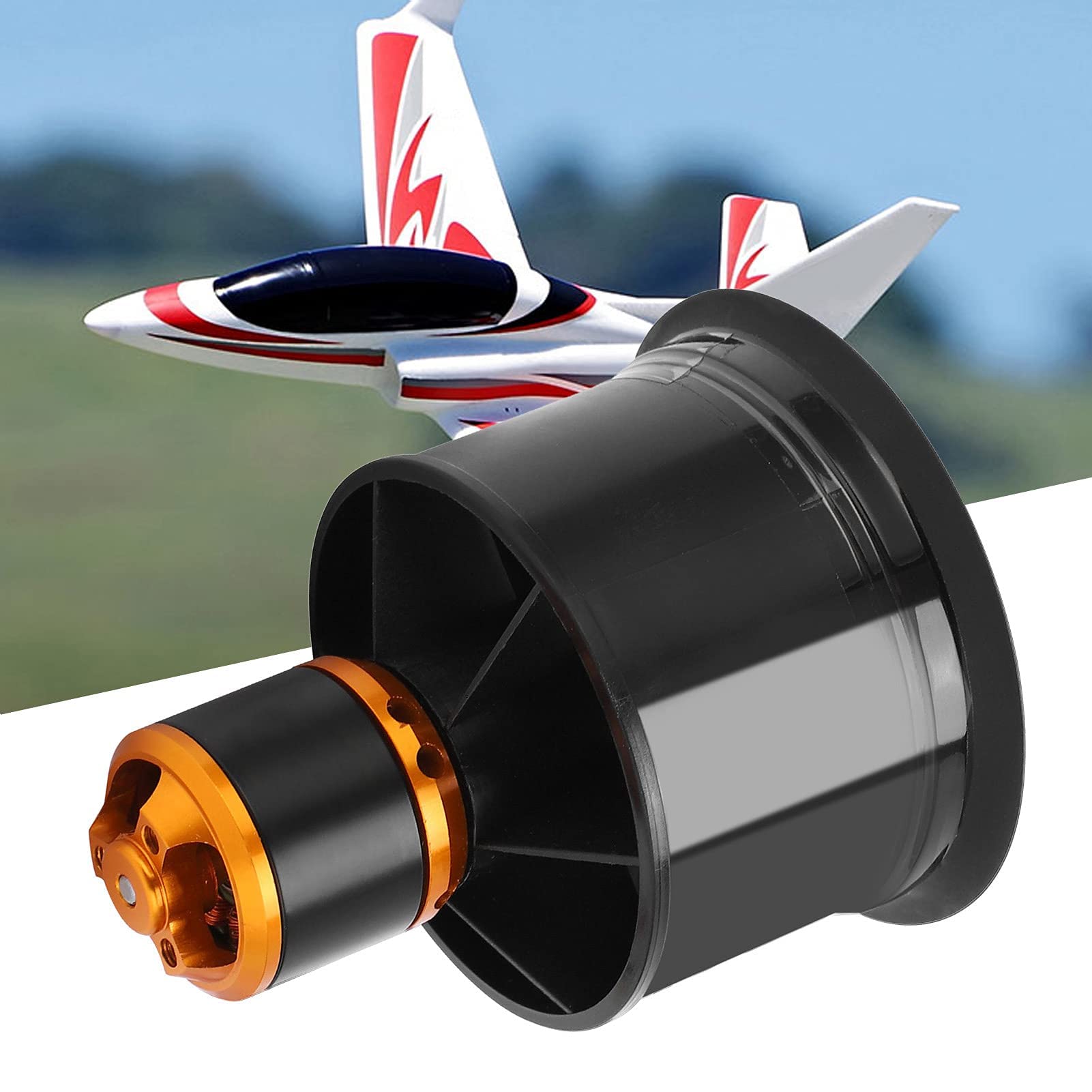 Ventola Intubata, 50mm EDF 12 Pale, Motore Brushless QF2611-5000KV, 3-4S, Alta Efficienza, Basso Rumore, Lunga Durata, per Modelli Aereo RC, Drone, e Volo a Motore, per Amatori e Piloti RC