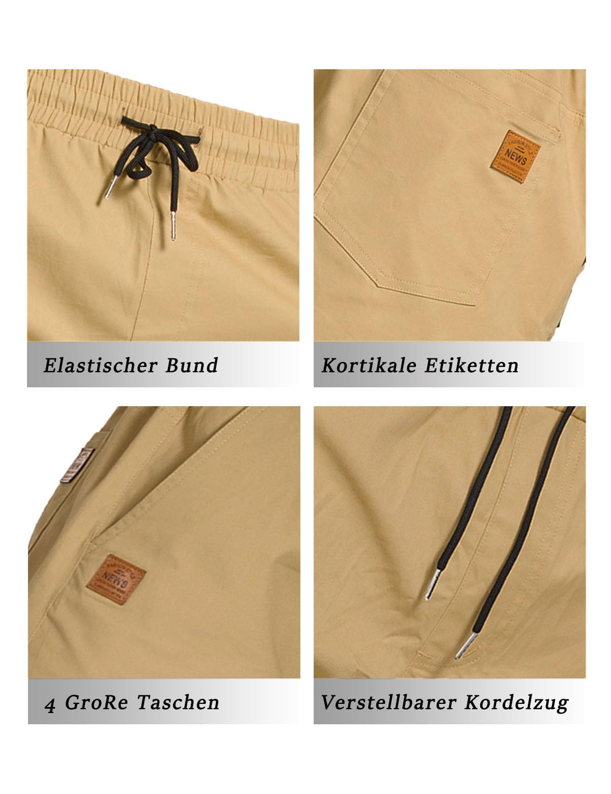 JustSun Pantaloncini Uomo Estivi Shorts Uomo con Tasche Cotone Leggero