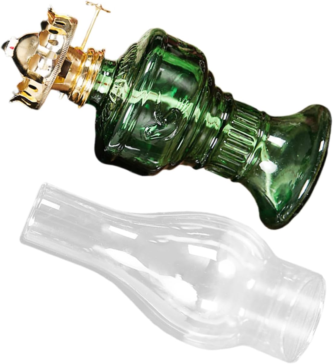 Vintage Kerosene Lamp Decorative Oil Lantern for Camping Rustic Glass Design 1-Piece for Outdoor and Indoor Use