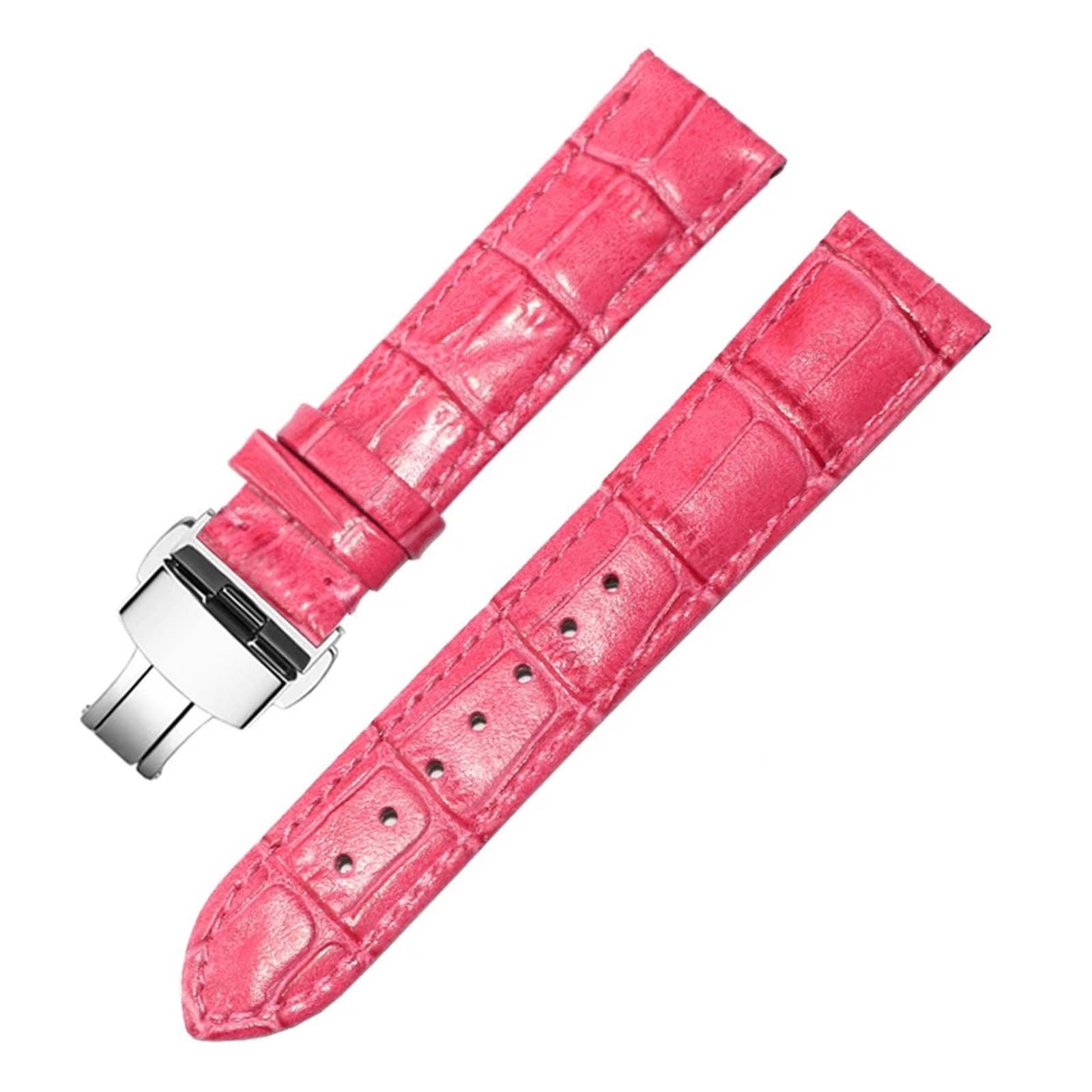 LUGEMA Bracelet De Montre En Cuir Véritable For Homme Et Femme, Boucle Aiguille, Chaîne Papillon