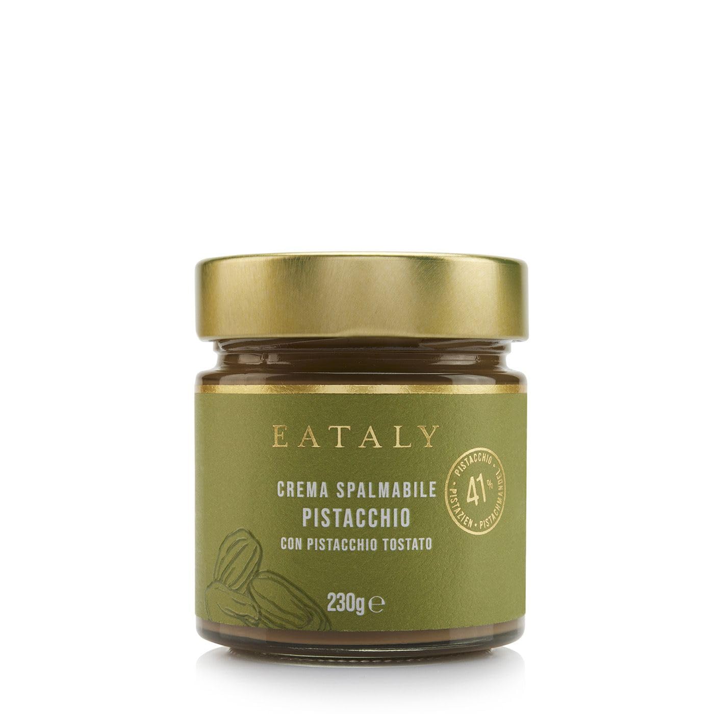 Eataly Pistachio Spread Crema Spalmabile Pistacchio- Made in Italy 230g 8 1oz Jar 1-Pack