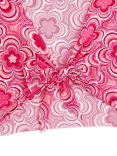 Verdusa Women's Bell Sleeve Crop Top Tie Front Long Sleeve Blouse Sheer Mesh Top4