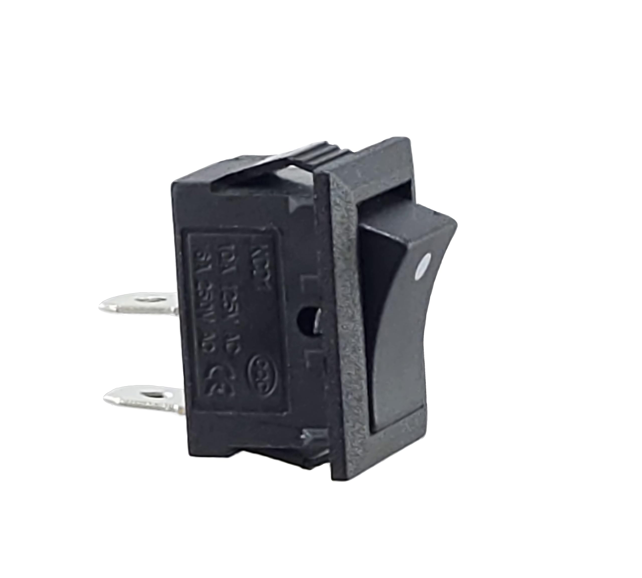 Wippschalter, Kippschalter, Geräteschalter, Mini-Wippenschalter 250V 6A 125V 10A AC, KCD1 (6V 9V 12V 24V 125V AC/DC) schwarze Wippe rechteckig mit Punkt, 19 x 13 mm, 2 Polig EIN/AUS Wippschalter, Kippschalter, Geräteschalter, Mini-Wippenschalter 250V 6A 125V 10A AC, KCD1 (6V 9V 12V 24V 125V AC/DC) schwarze Wippe rechteckig mit Punkt, 19 x 13 mm, 2 Polig EIN/AUS
