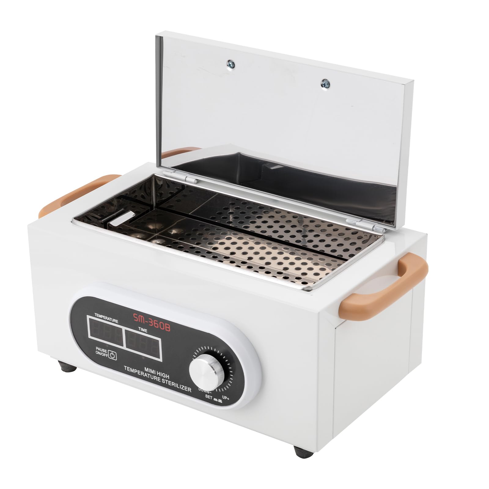 Sterylizator gorącym powietrzem, 300 W, sterylizator wysokotemperaturowy 50-200°C, regulowany temperaturę, przenośny, sterylizator z cyfrowym wyświetlaczem i timerem, sterylizator do studia