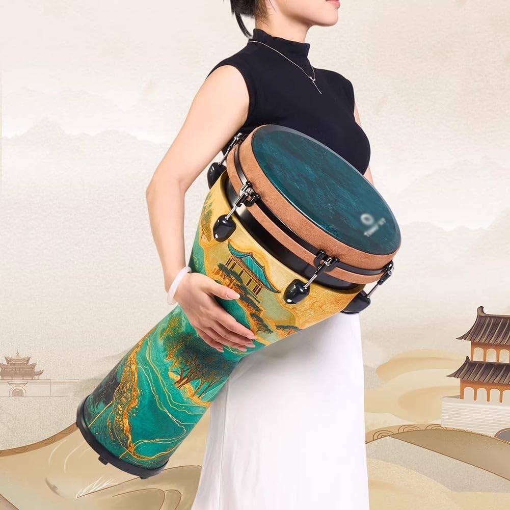 Tamburo A Mano Djembe, Strumento Circolare Con Fusto E Pelle Sintetici Strumento Per Musica Tribale/Performance Per Adulti E Bambini(#3)