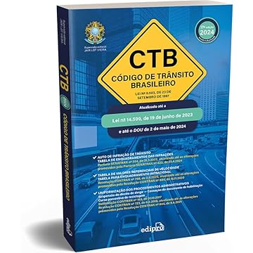 Capa do livro Código de Trânsito Brasileiro 2024 – CTB: Lei nº 9.503, de 23 de setembro de 1997