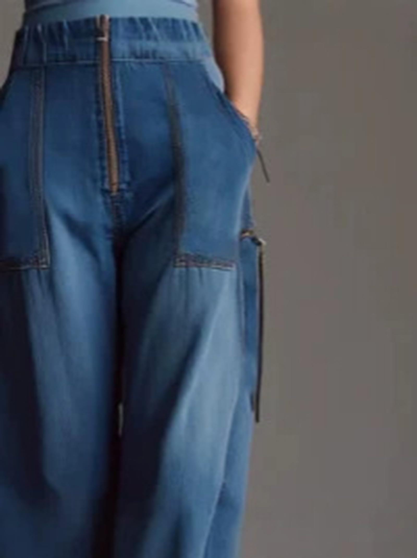 Mono Vaquero De Tirantes Sexy Para Mujer Sin Mangas Con Cremallera De Pierna Ancha Y Peto Tipo Overol