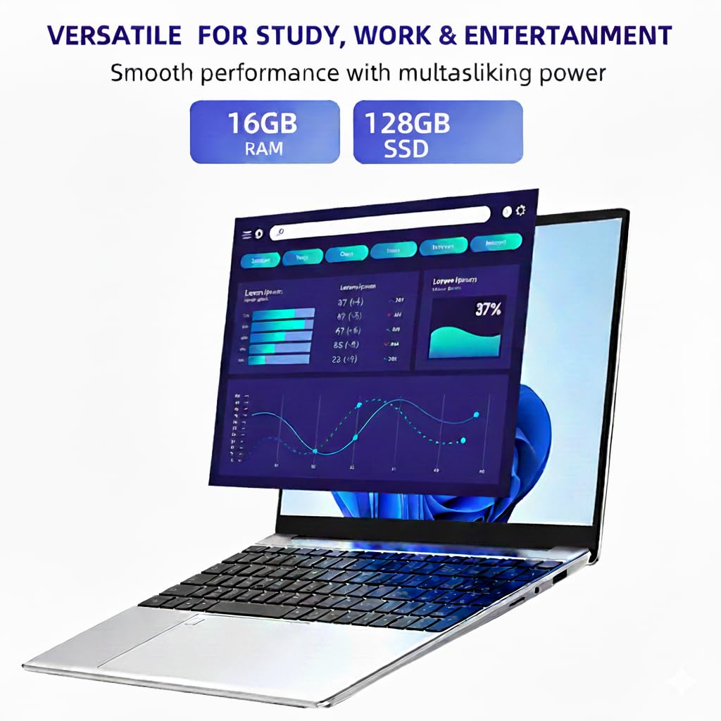 AKEDA 15.6 inch Notebook Quad Core 16GB RAM 128GB - Dettaglio