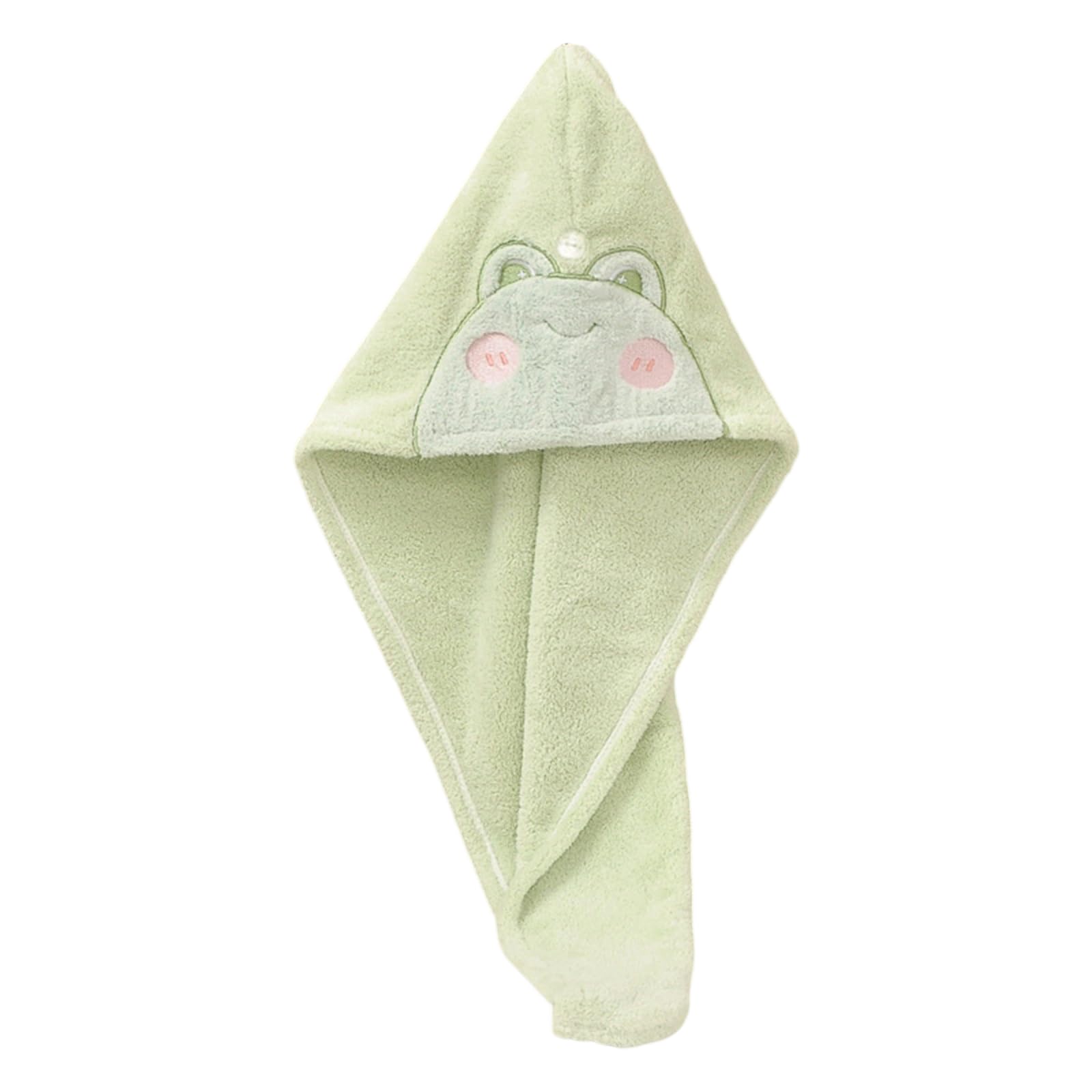 Buxuaaaa Women's Green Hair Towel Quick Drying Turban Wrap From Soft Fleece For Long Hair Anti Frizz Head Wrap Quick Dry Towel