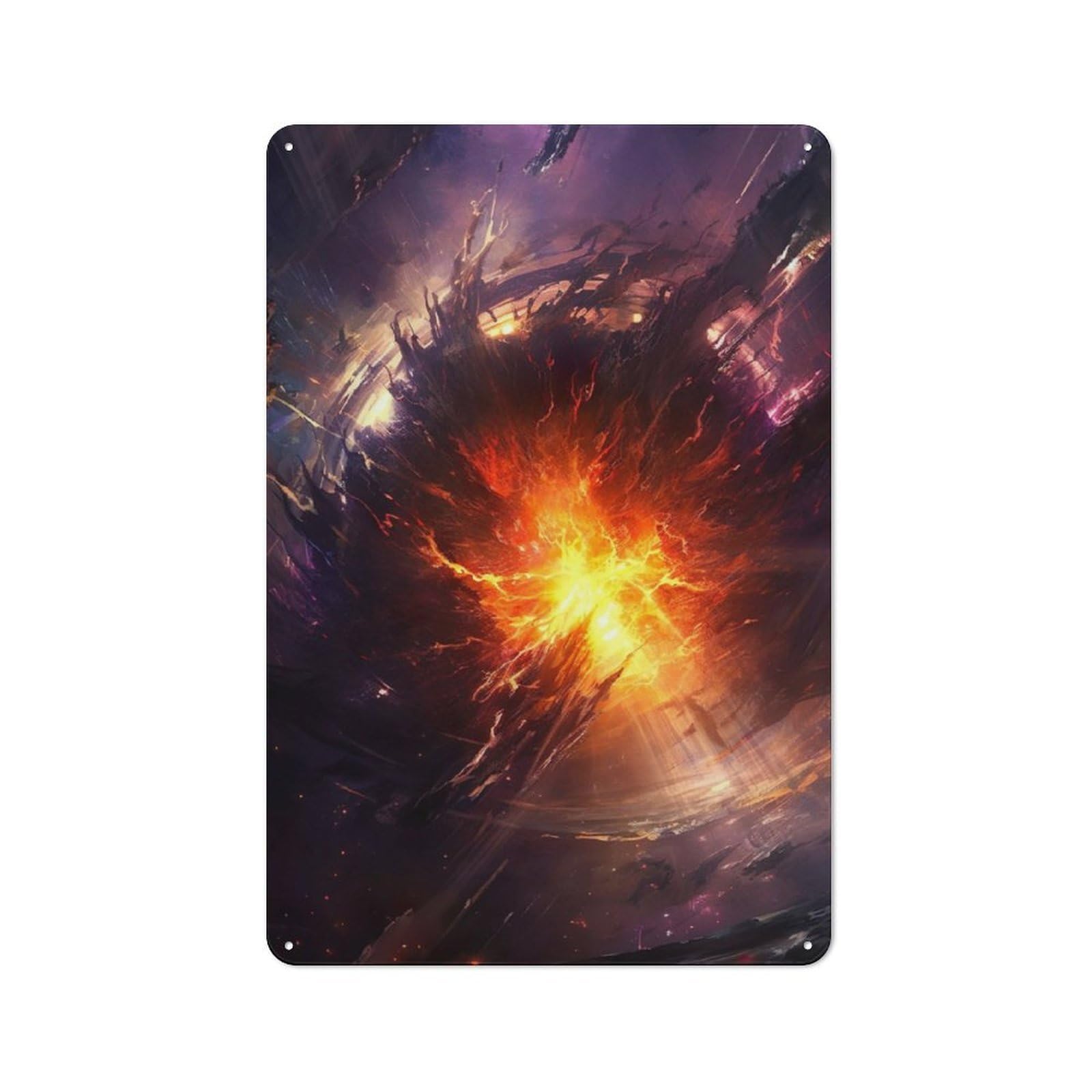 Junmoney Planet Detonation Retro Metal Sign 30X20cm For Hobby Room Or Studio, Autumn Wall Decor For Creative Interior Collectors